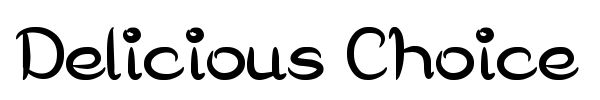 Delicious Choice font preview